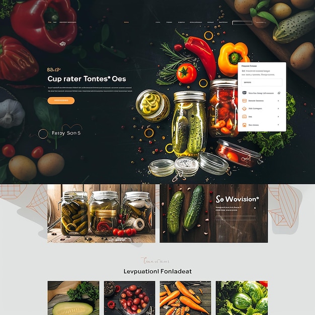 Colaj cu meniuri și ingrediente